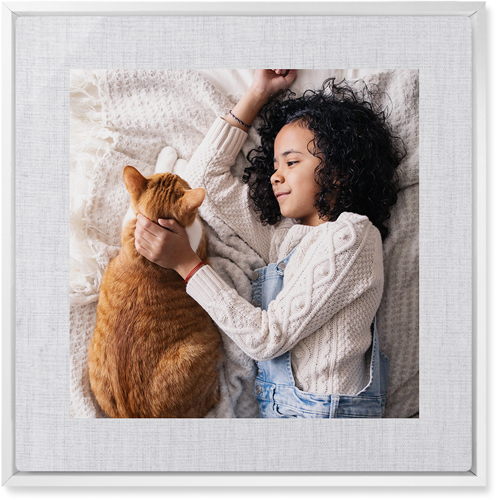 Full Frame One Wall Art, White, Single piece, Metal, 16x16, Glossy, White