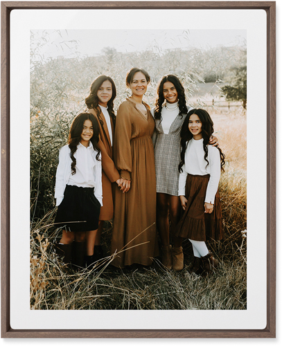 Simple Gallery of One Border Portrait Wall Art, Walnut, Single piece, Metal, 16x20, Matte, Multicolor