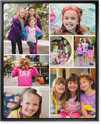 Gallery of Seven Wall Art, Black, Single piece, Metal, 16x20, Glossy, Multicolor, multi