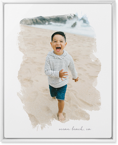 Brushstrokes Portrait Wall Art, White, Single piece, Metal, 16x20, Matte, White, white