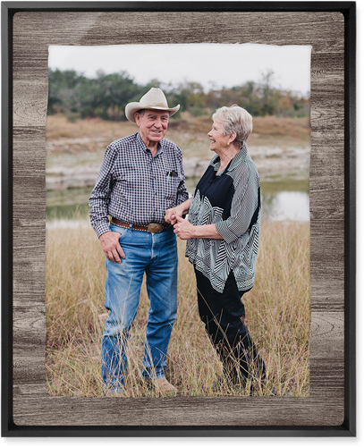 Countryside Portrait Wall Art, Black, Single piece, Metal, 16x20, Matte, Brown, wood