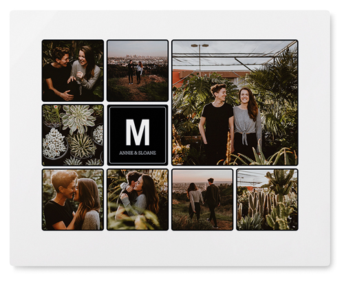 Photo Tiles Wall Art, No Frame, Single piece, Metal, 16x20, Glossy, Black