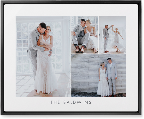 Four Corners Wall Art, Black, Single piece, Metal, 16x20, Matte, White, white