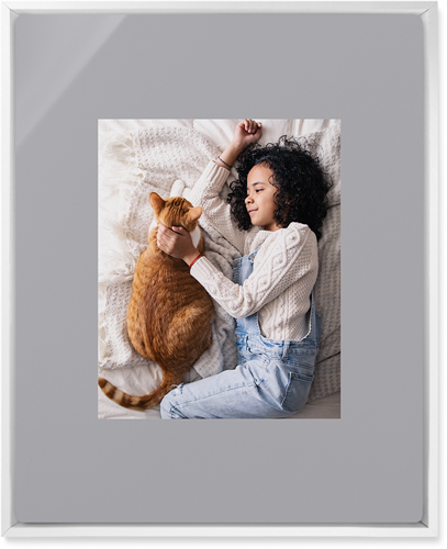 Full Frame One Wall Art, White, Single piece, Metal, 16x20, Matte, Gray