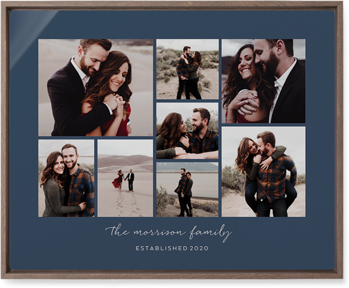 Pieces of Eight Wall Art, Walnut, Single piece, Metal, 16x20, Glossy, Gray, gray