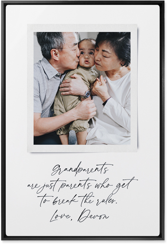 Sentimental Note Wall Art, Black, Single piece, Metal, 20x30, Glossy, White