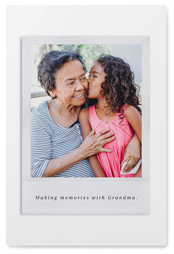 Simple Photo Frame Wall Art, No Frame, Single piece, Metal, 20x30, Glossy, White