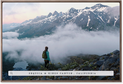 Travel Banner Wall Art, Walnut, Single piece, Metal, 20x30, Matte, White, white