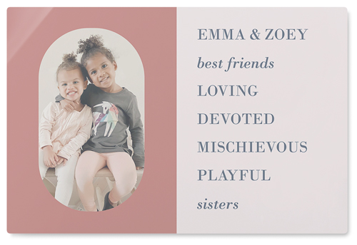 Traits of the Best Wall Art, No Frame, Single piece, Metal, 20x30, Glossy, Pink, desert rose