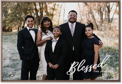 Blessed Letters Wall Art, Walnut, Single piece, Metal, 20x30, Glossy, White, white