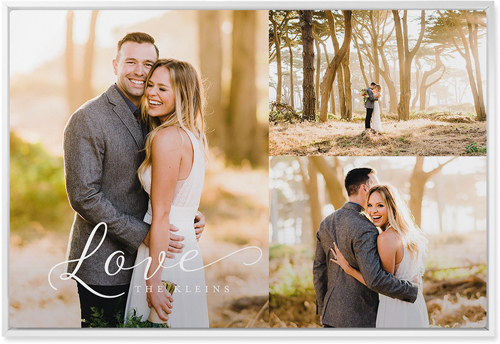 Just Love Trio Wall Art, White, Single piece, Metal, 20x30, Matte, White, white