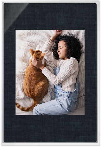 Full Frame One Wall Art, White, Single piece, Metal, 20x30, Matte, Black