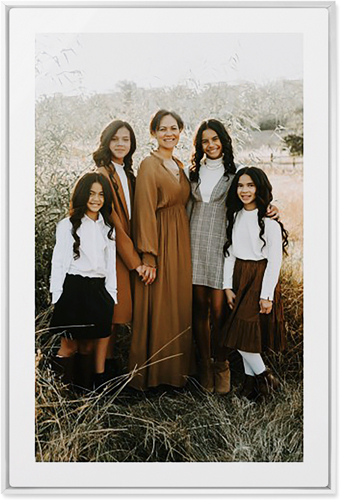 Simple Gallery of One Border Portrait Wall Art, White, Single piece, Metal, 24x36, Glossy, Multicolor, multi