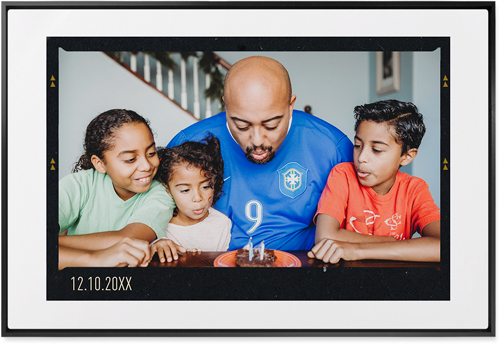 Film Frame Wall Art, Black, Single piece, Metal, 24x36, Matte, White, white