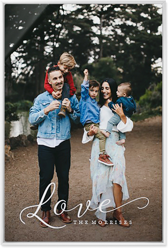 Just Love Portrait Wall Art, White, Single piece, Metal, 24x36, Glossy, White, white