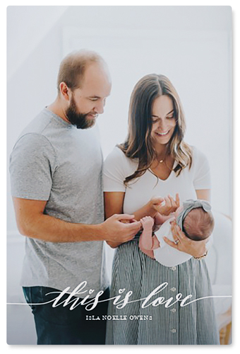 Love Is Portrait Wall Art, No Frame, Single piece, Metal, 24x36, Glossy, White