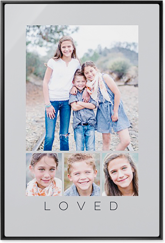 Four Real Wall Art, Black, Single piece, Metal, 24x36, Matte, Gray