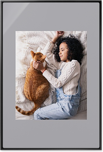 Full Frame One Wall Art, Black, Single piece, Metal, 24x36, Matte, Gray