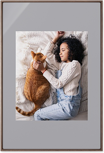 Full Frame One Wall Art, Walnut, Single piece, Metal, 24x36, Matte, Gray