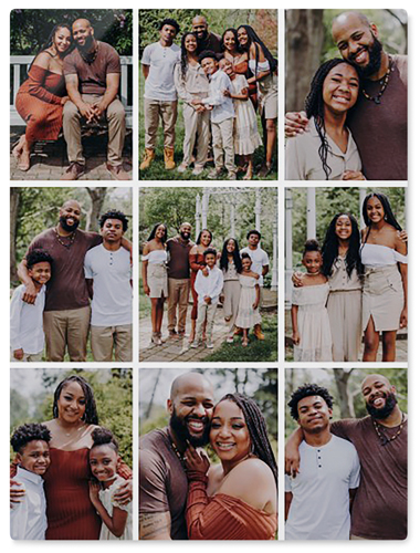 Gallery Grid of Nine Wall Art, No Frame, Single piece, Metal, 30x40, Glossy, Multicolor, multi