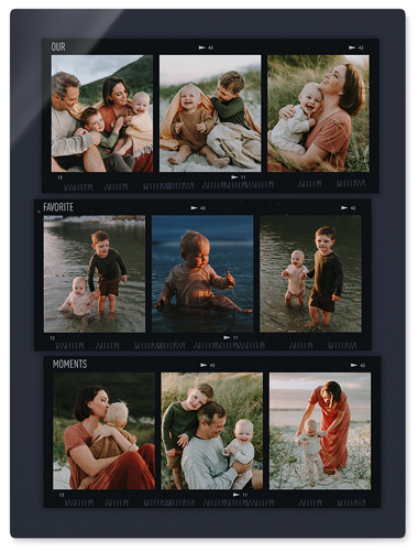 Travel Film Collage Wall Art, No Frame, Single piece, Metal, 30x40, Glossy, Gray