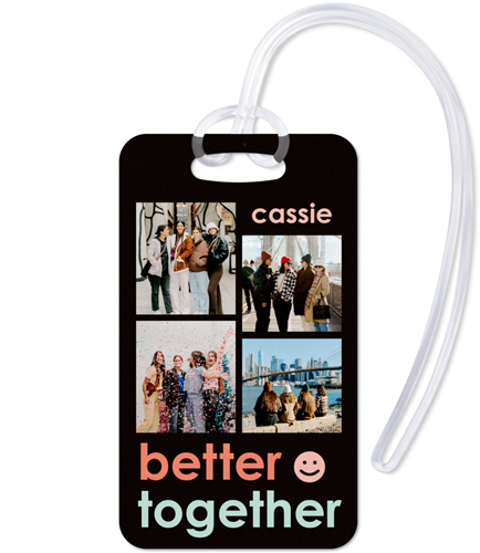 Always Better Together Luggage Tag, Large, Pink, salmon