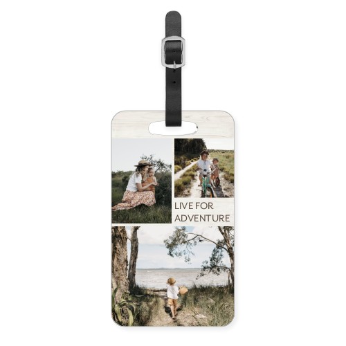 Rustic Gallery of Three Luggage Tag, Large, Multicolor