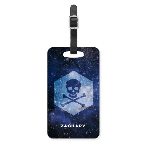 Active Skull And Bones Luggage Tag, Large, Blue