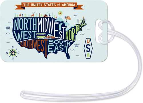 Adventure See The World Luggage Tag, Large, Blue