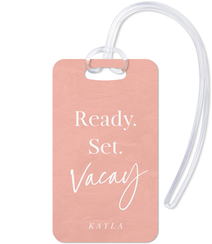 Ready Set Fly Luggage Tag, Large, Pink