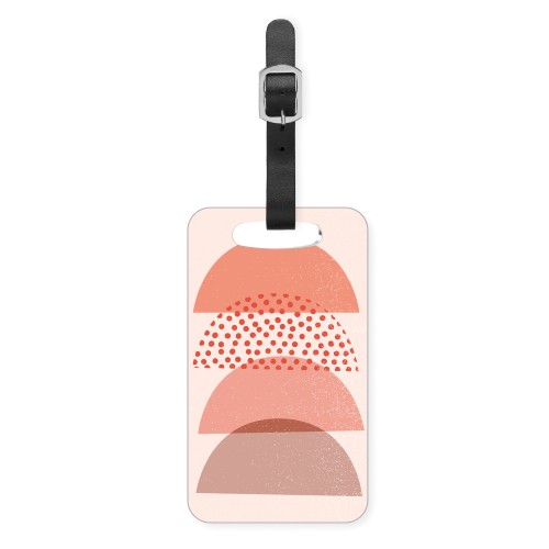 Abstract Semicircles Luggage Tag, Small, Multicolor