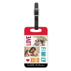family love xoxo luggage tag