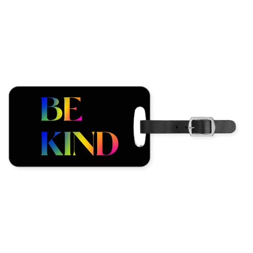 Be Kind Rainbow Luggage Tag, Small, Multicolor