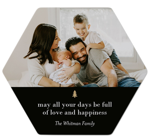 Full of Love and Happiness Metal Magnet, 4, Black, black