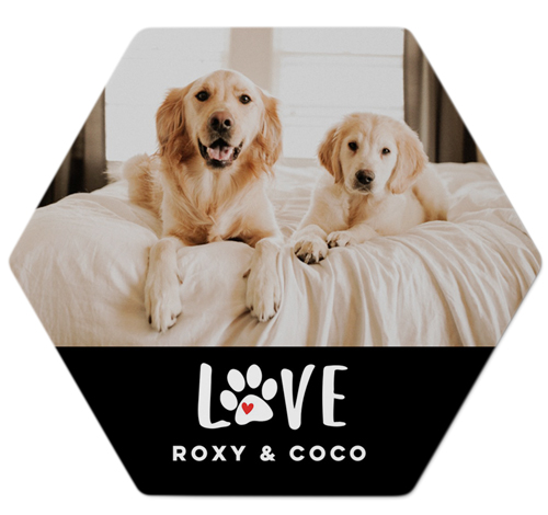 Fur Baby Love Metal Magnet, 4, Black, black