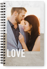 modern wooden marble love monthly planner