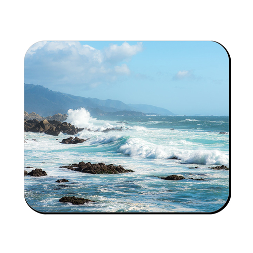 Crashing Waves Mouse Pad, Rectangle Ornament, Multicolor
