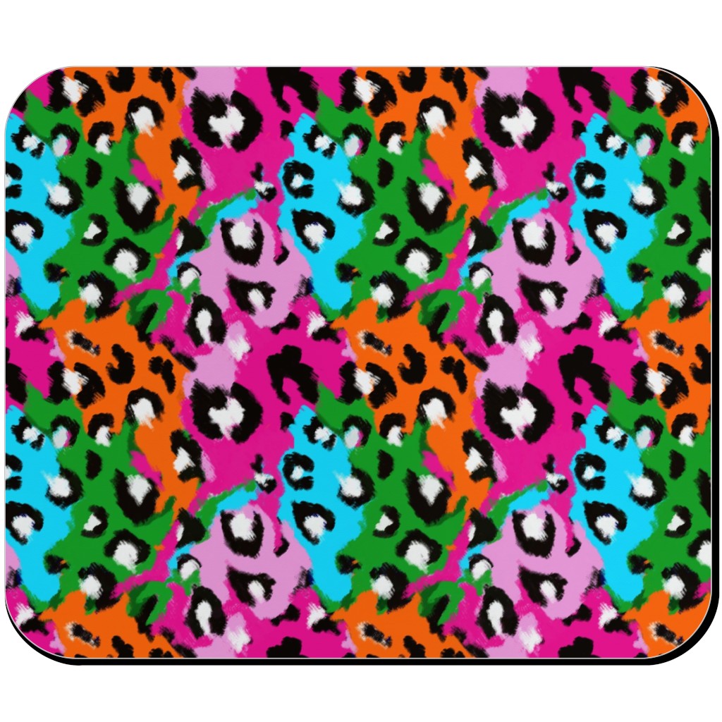 Leopard Print - Multi Mouse Pad, Rectangle Ornament, Multicolor