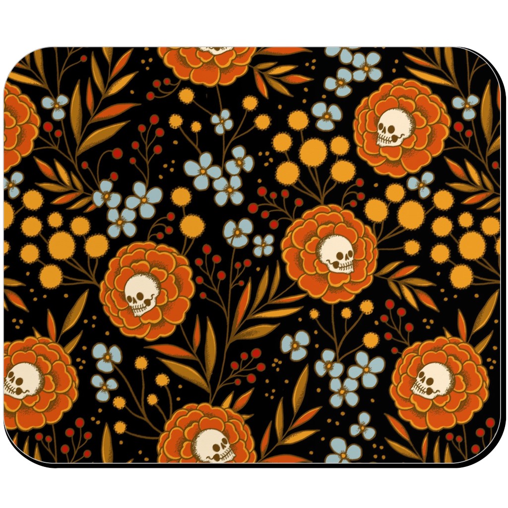 Halloween Floral - Multi Mouse Pad, Rectangle Ornament, Multicolor