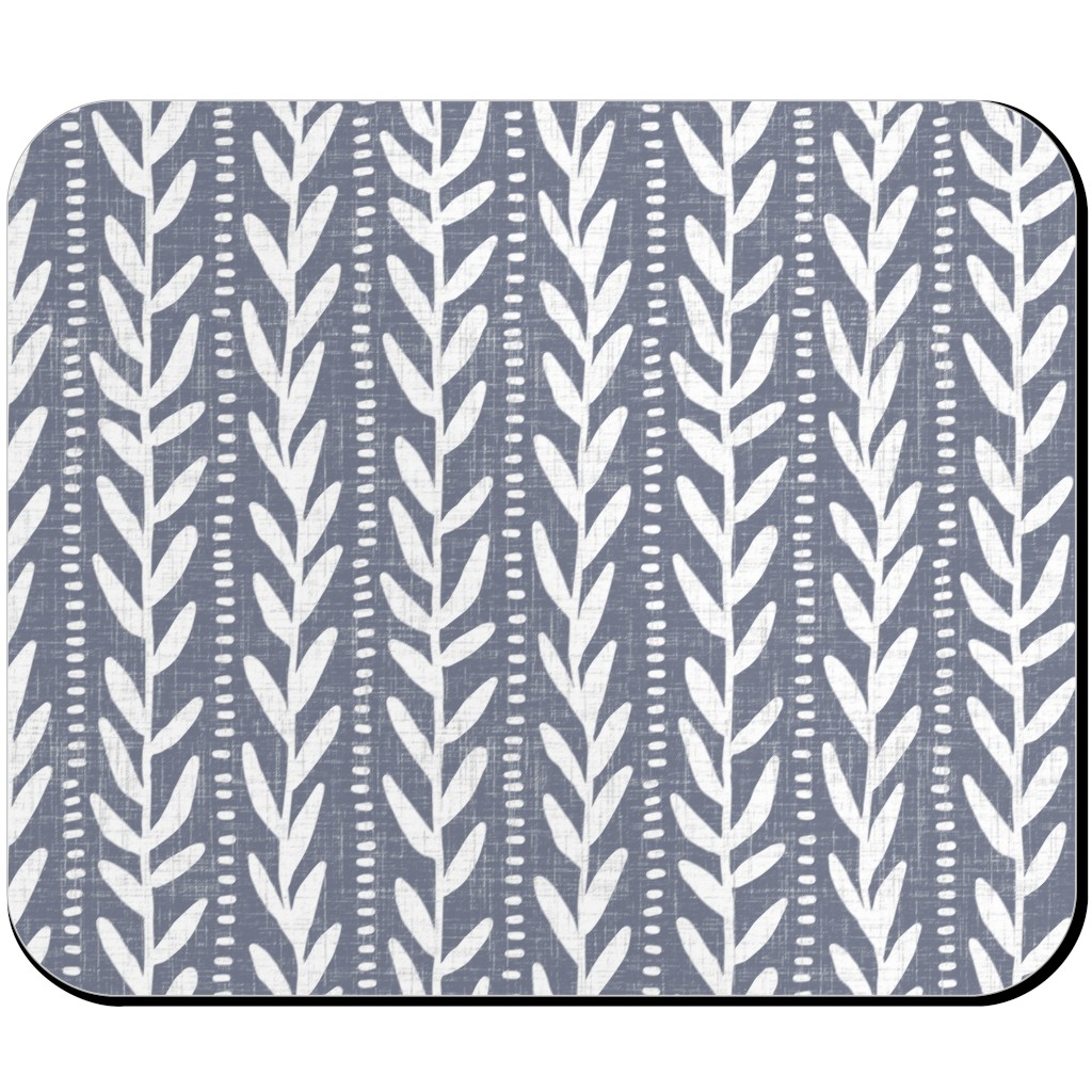 Climbing Vines Deep Woods - Slate Mouse Pad, Rectangle, Gray