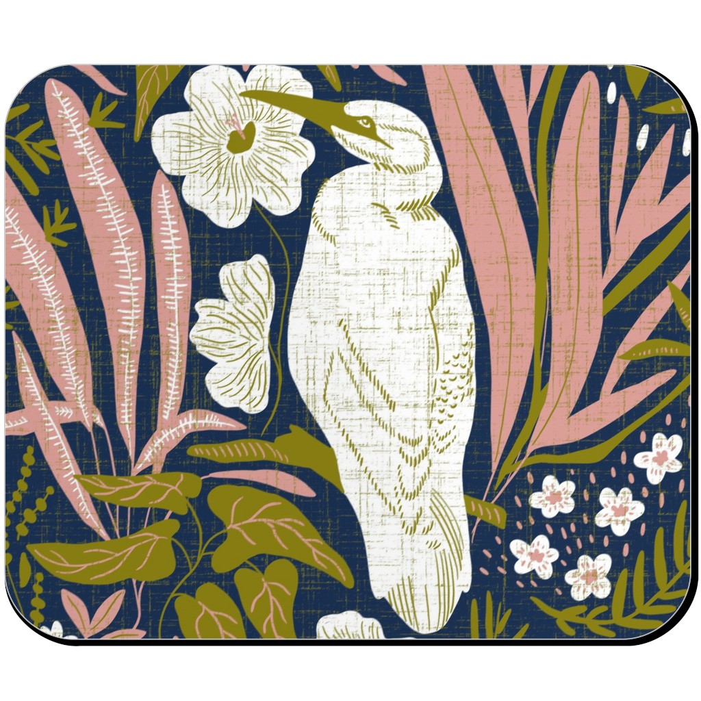 Tropical Hawaiian Dreams Mouse Pad, Rectangle, Multicolor, Gray