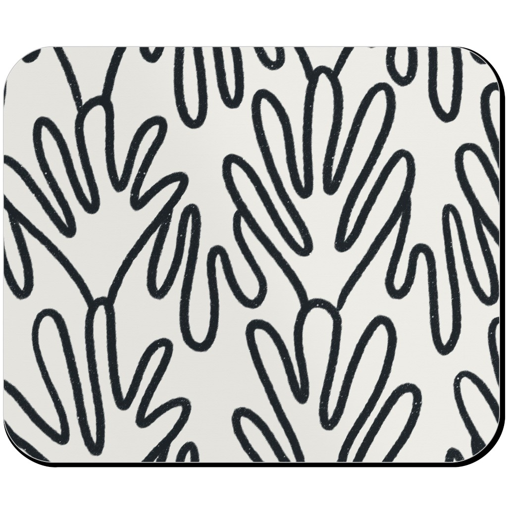 Wavy Lines Black on White Mouse Pad Shutterfly
