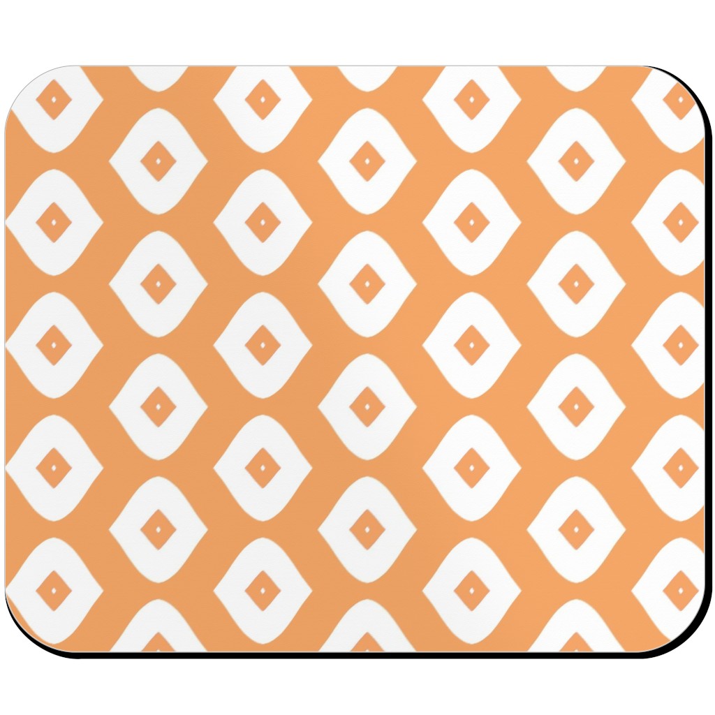 Diamond Girl - Orange Mouse Pad, Rectangle Ornament, Orange