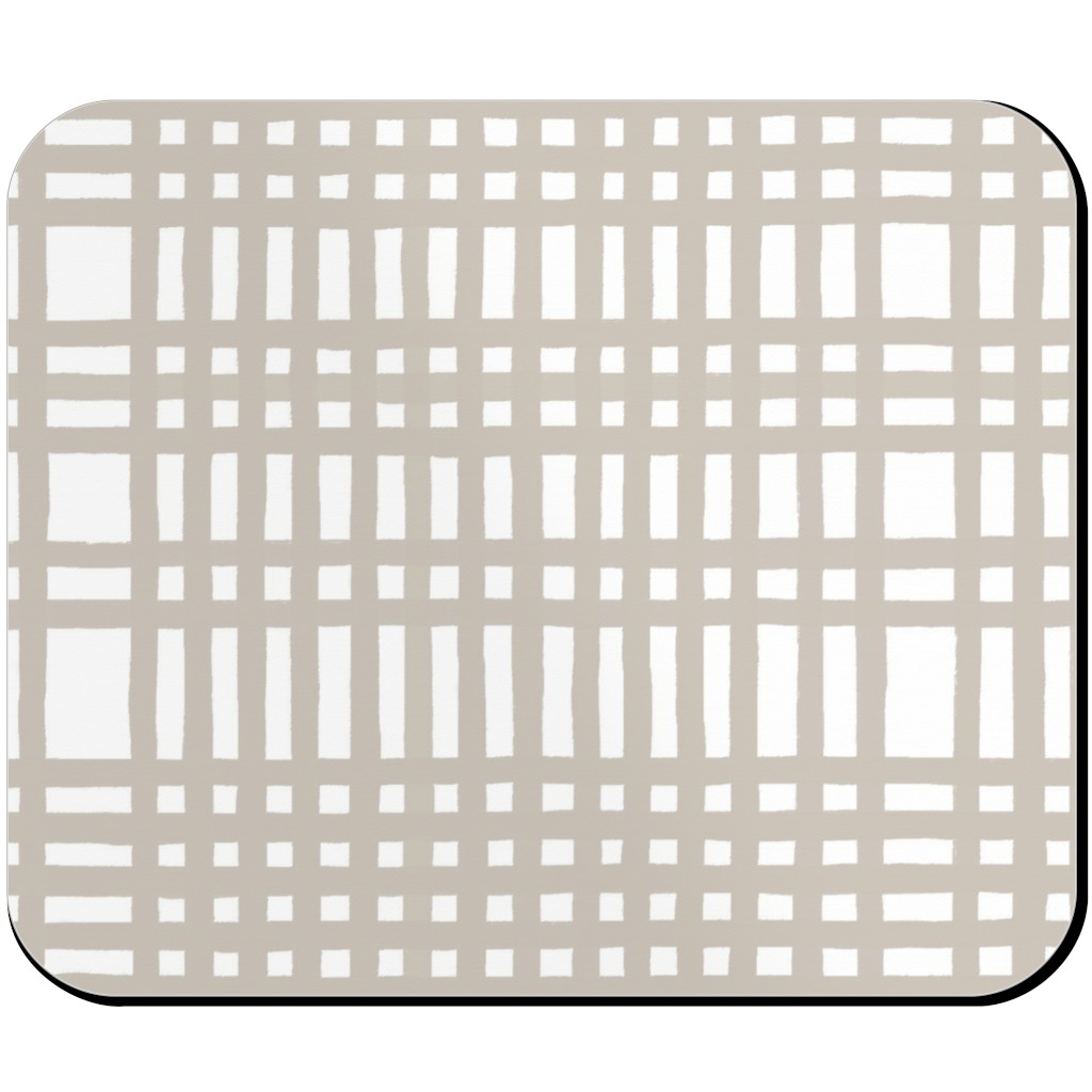 Loose Weave Mouse Pad, Rectangle Ornament, Gray