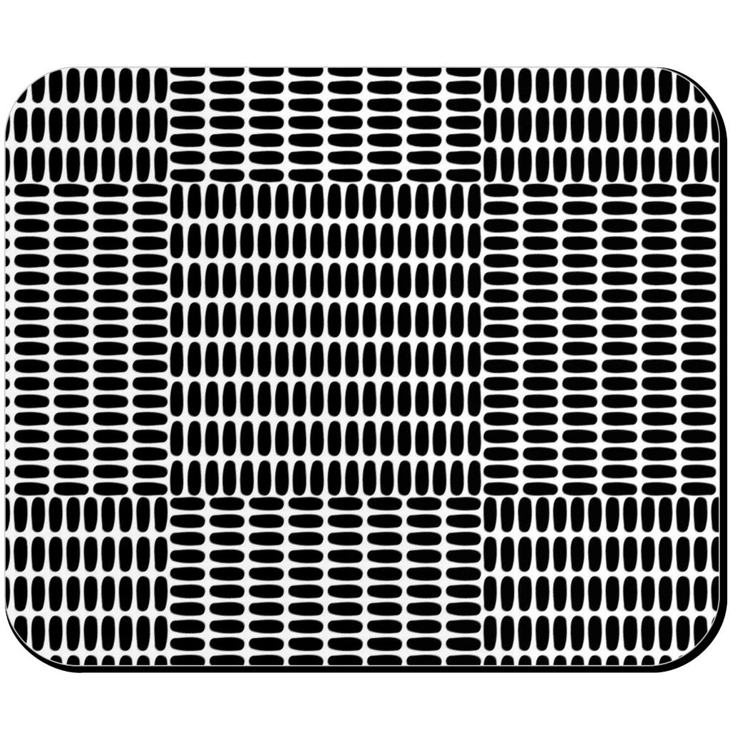 Basketweave - Neutral Mouse Pad, Rectangle, Black