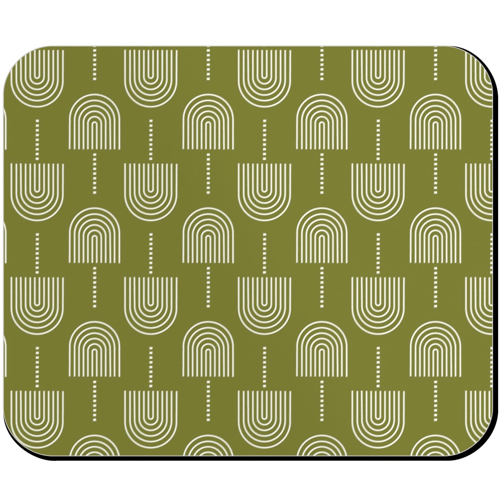 Fans - Olive Mouse Pad, Rectangle, Green