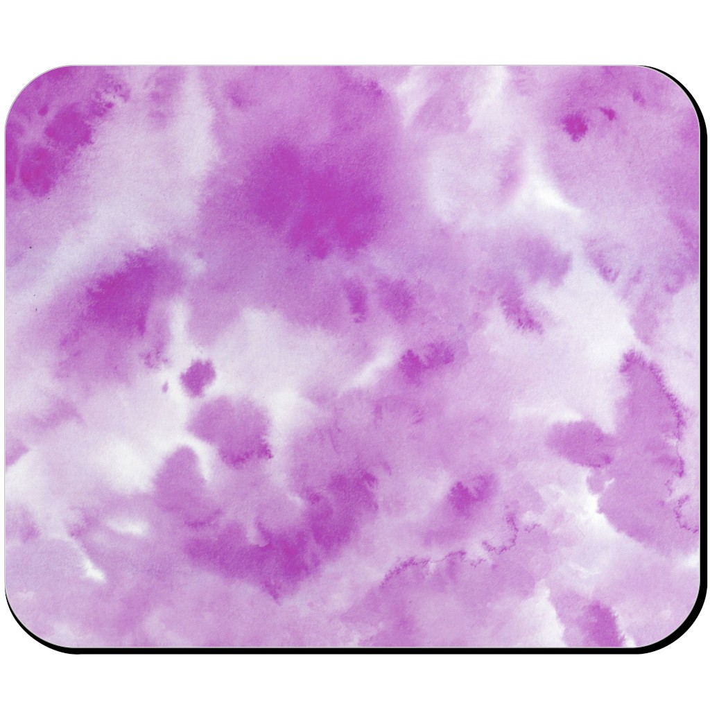 Watercolor Texture - Purple Mouse Pad, Rectangle, Purple