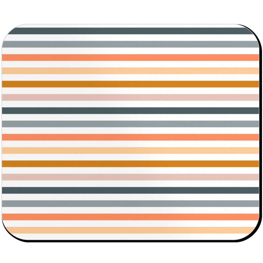 Multicolor Stripes - Warm Mouse Pad, Rectangle Ornament, Multicolor