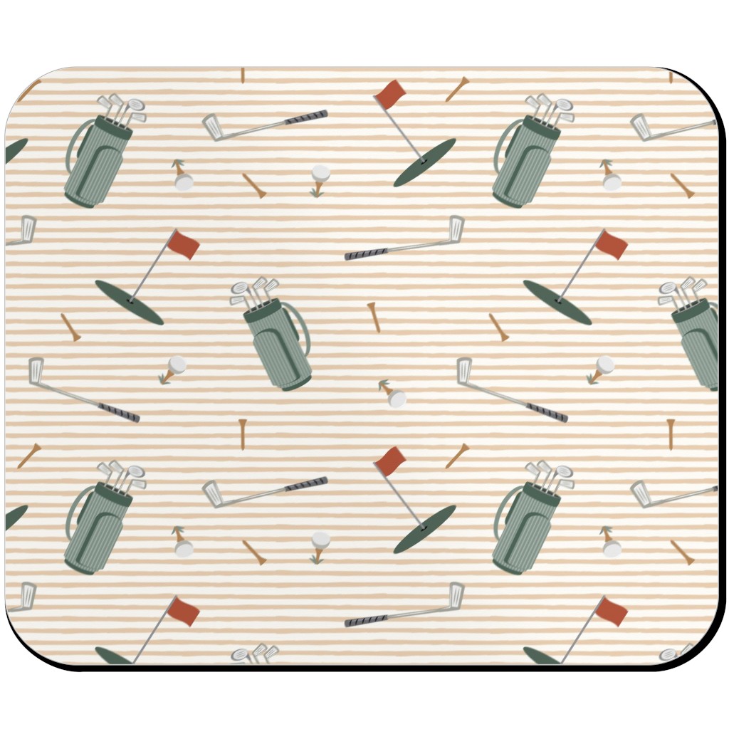 Tee Time - Neutral Mouse Pad, Rectangle, Beige, Pearl