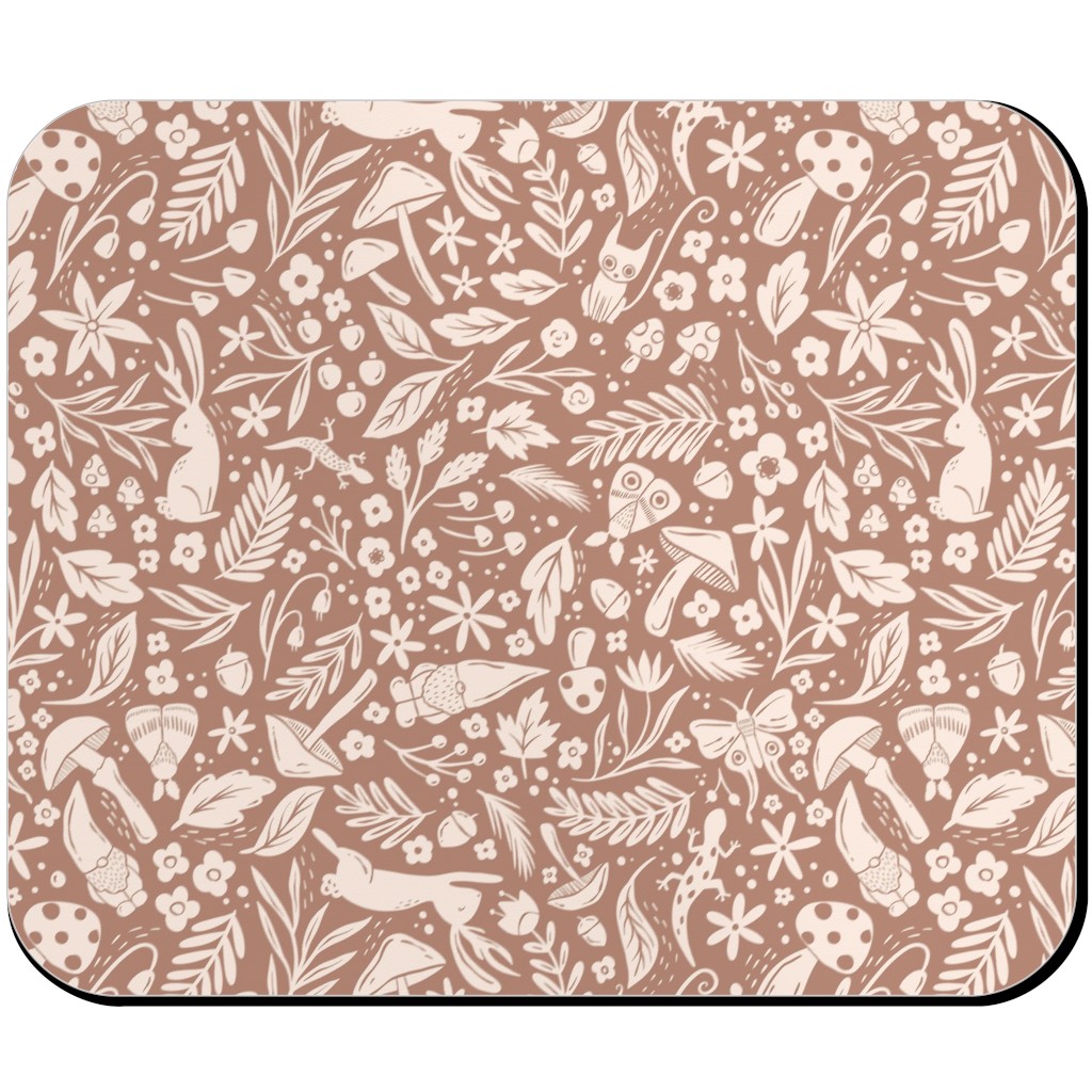 Enchanted Forest - Sienna Mouse Pad, Rectangle Ornament, Brown